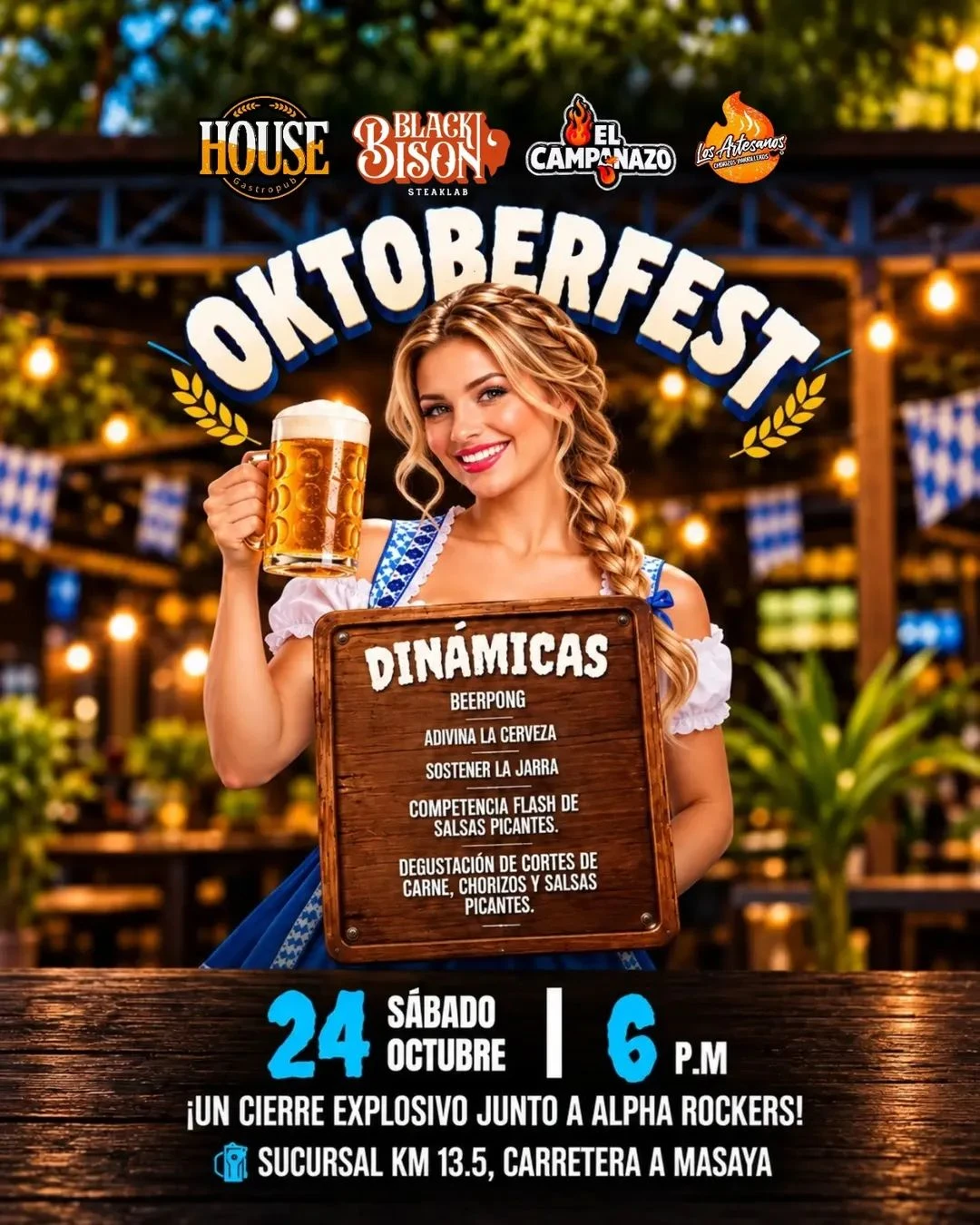 🇩🇪🍺 Llega el Oktoberfest a HOUSE 🍺🇩🇪 en House GastroPub Carretera Masaya