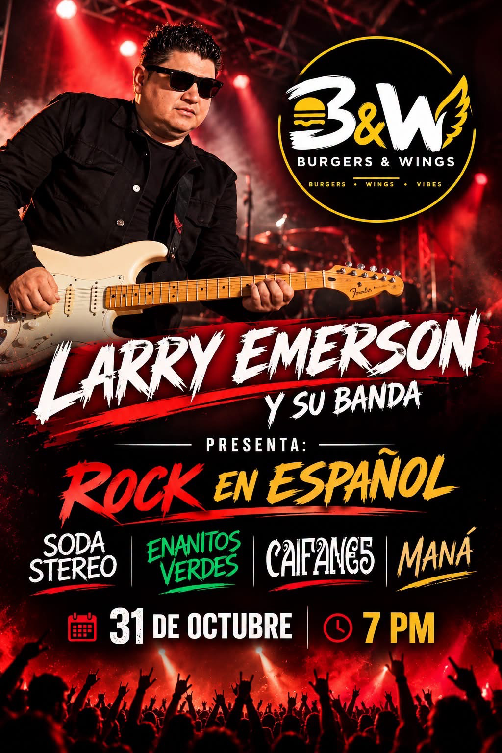 Larry Emerson y su Banda en Burgers and Wings